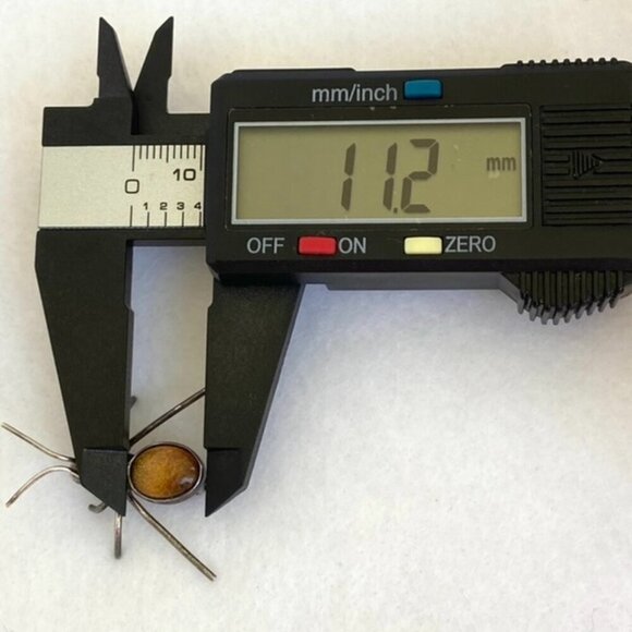 Sterling Silver 925 Oval Tigers Eye Cabochon Spider Critter Dainty Bug Brooch - Picture 13 of 16